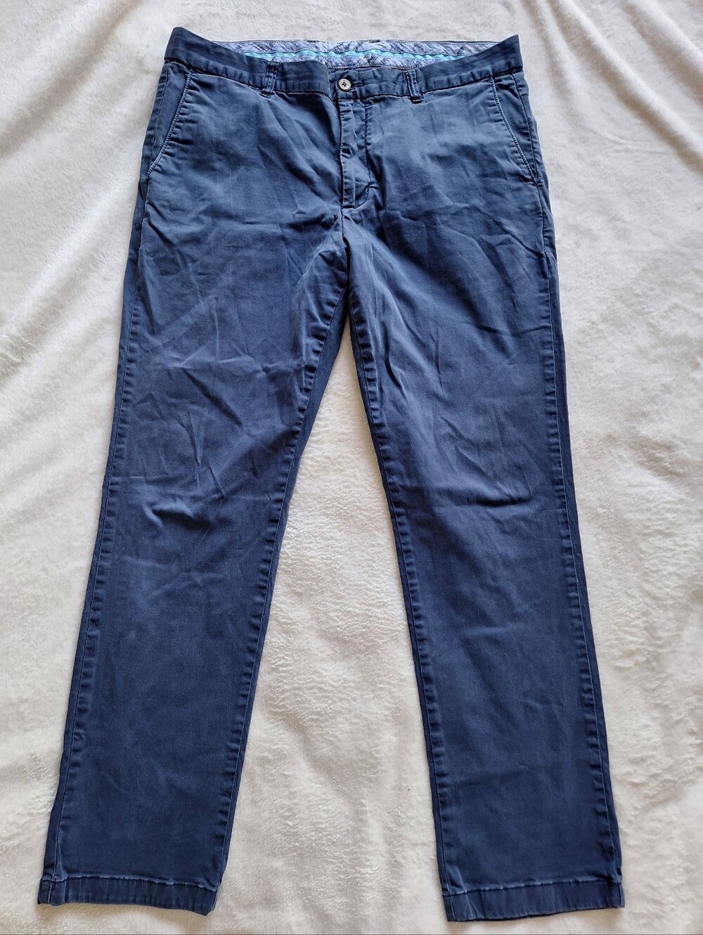 Tommy Bahama Boracay Tencel Lyocell Blend Chino Pants Navy Blue 38x32 Fits 38x31